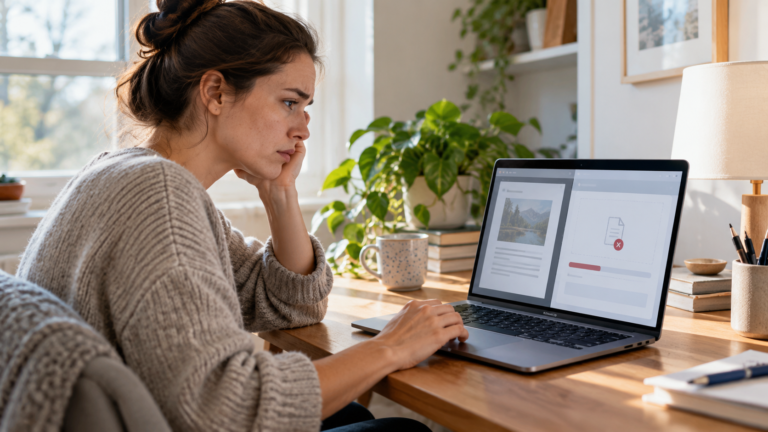 PDF opens normally while an upload portal reports a problem